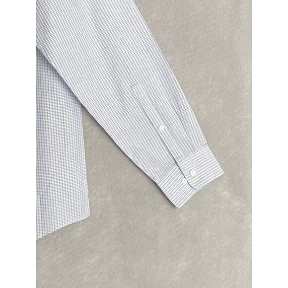 Calvin Klein Men's Large 16-16.5 34/35 Dress Shirt Regular Fit Blue Check NEW - Picture 8 of 13